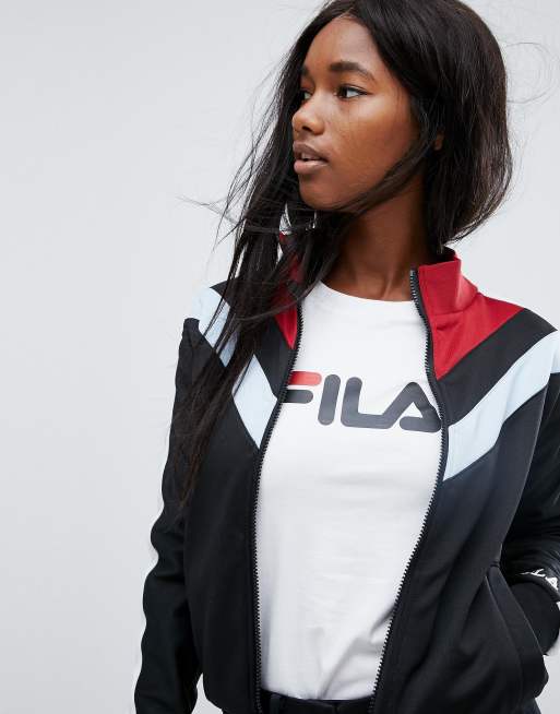Fila Zip Through Tracksuit Jacket With Color Block Contrasts Co