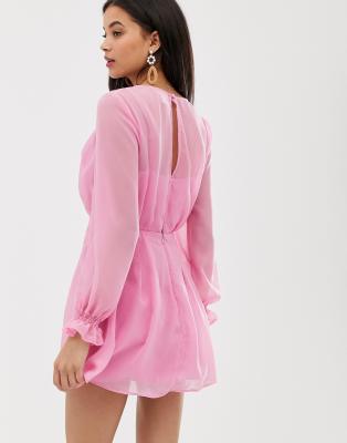 finders keepers bella button down mini dress