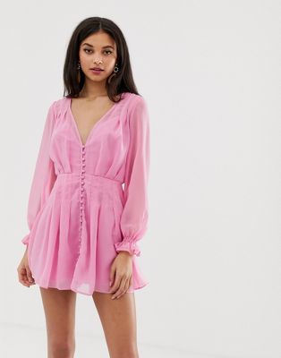 Finders Keepers - Bella - Mini-jurk met knopen-Roze
