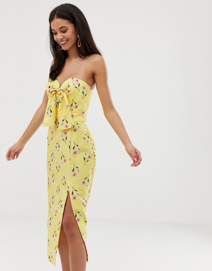 Finders Keepers limoncello midi dress-Yellow