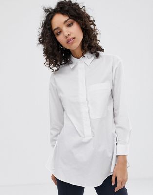 Finery - Ardelle - Overhemd met gestrikte zijkant-Wit