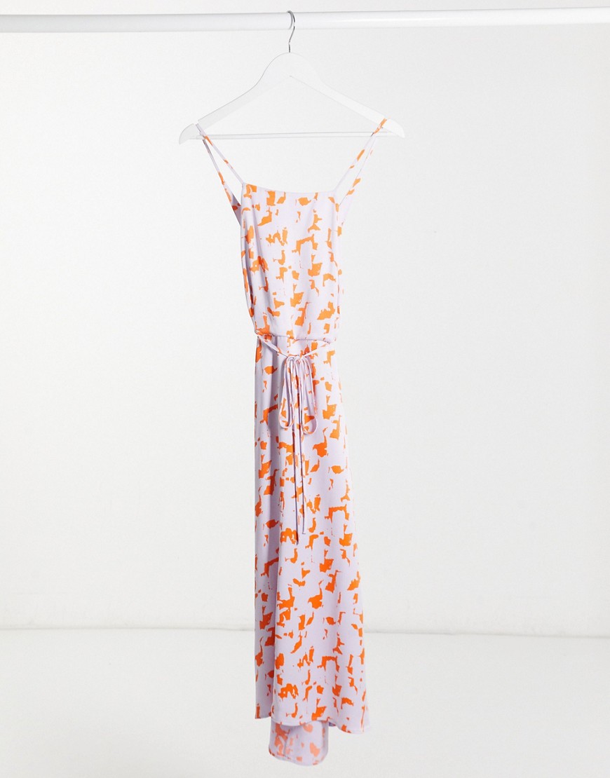 Finery Kamila Printed Satin Dress-Pink