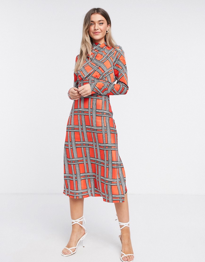 Finery - Portland - Midi-jurk met print-Rood