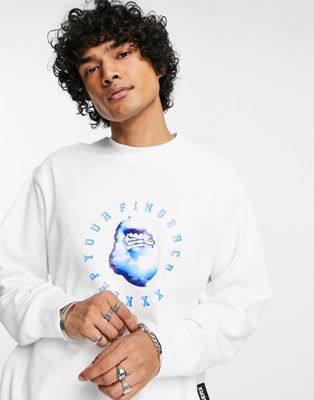 Fingercroxx dreaming sweatshirt in white