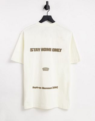 T-shirts et débardeurs Fingercroxx - Dreaming T-shirt à imprimé au dos - Crème