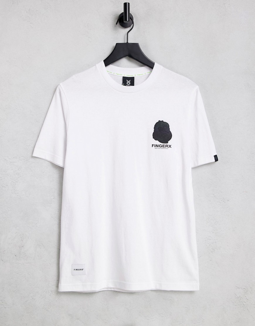 Fingercroxx - Hvid T-shirt med logo