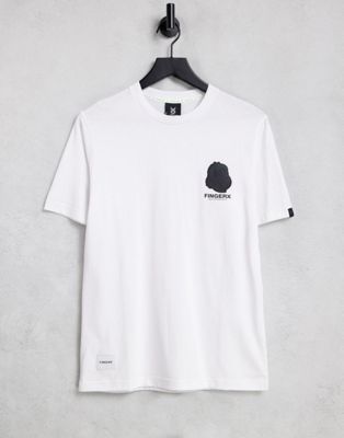Homme Fingercroxx - T-shirt avec logo - Blanc