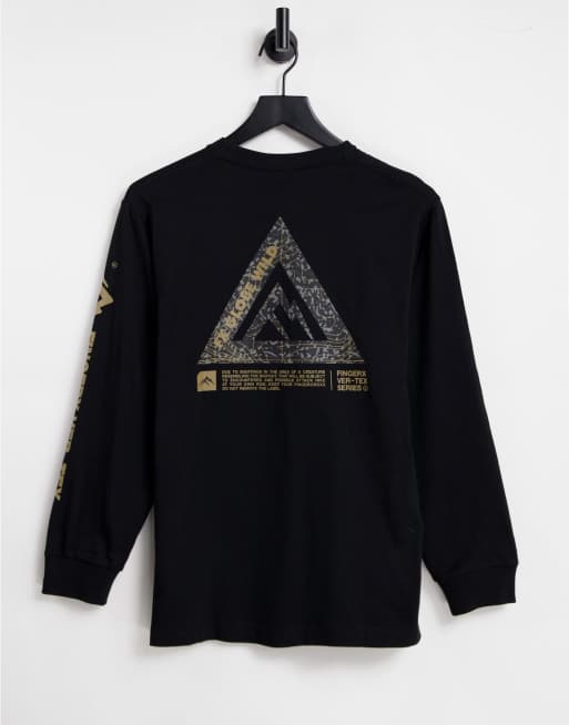 Fingercroxx - Top met lange mouwen en 'Expeditionary'-print in zwart