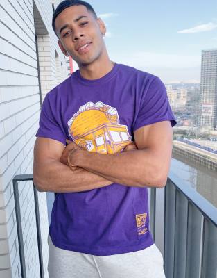 фото Фиолетовая футболка с грузовиком-тако la lakers nba mitchell & ness-фиолетовый