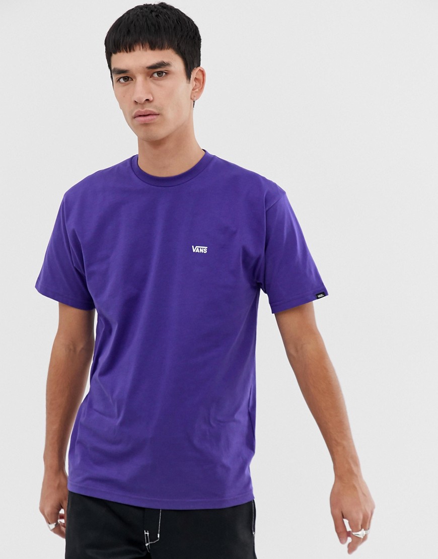 фото Фиолетовая футболка с маленьким логотипом vans-фиолетовый
