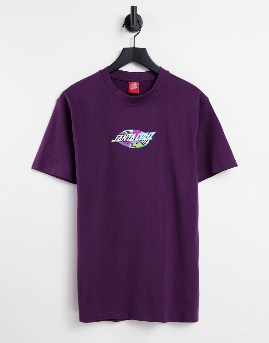 фото Фиолетовая футболка с овальным принтом santa cruz-фиолетовый цвет