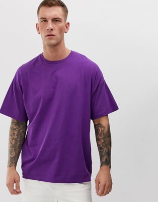 Фиолетовая футболка мужская оверсайз