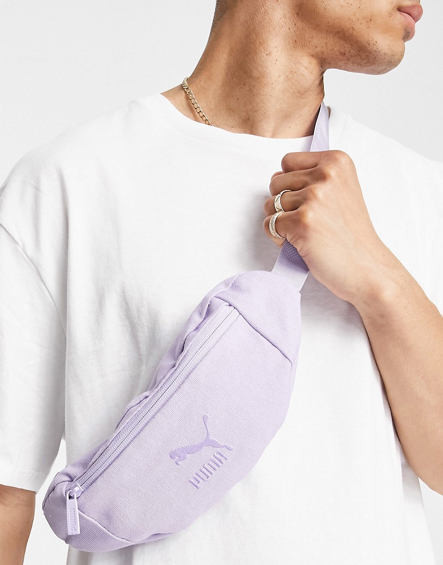фото Фиолетовая выбеленная сумка-кошелек на пояс puma-фиолетовый цвет