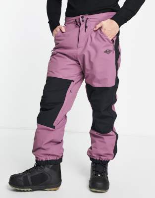 Брюки и меггинсы  Asos Фиолетовые горнолыжные брюки Quisilver Snow Down-Фиолетовый цвет