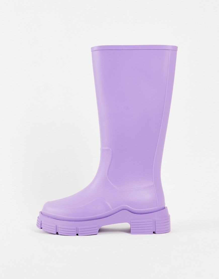 фото Фиолетовые резиновые сапоги asos design-фиолетовый цвет