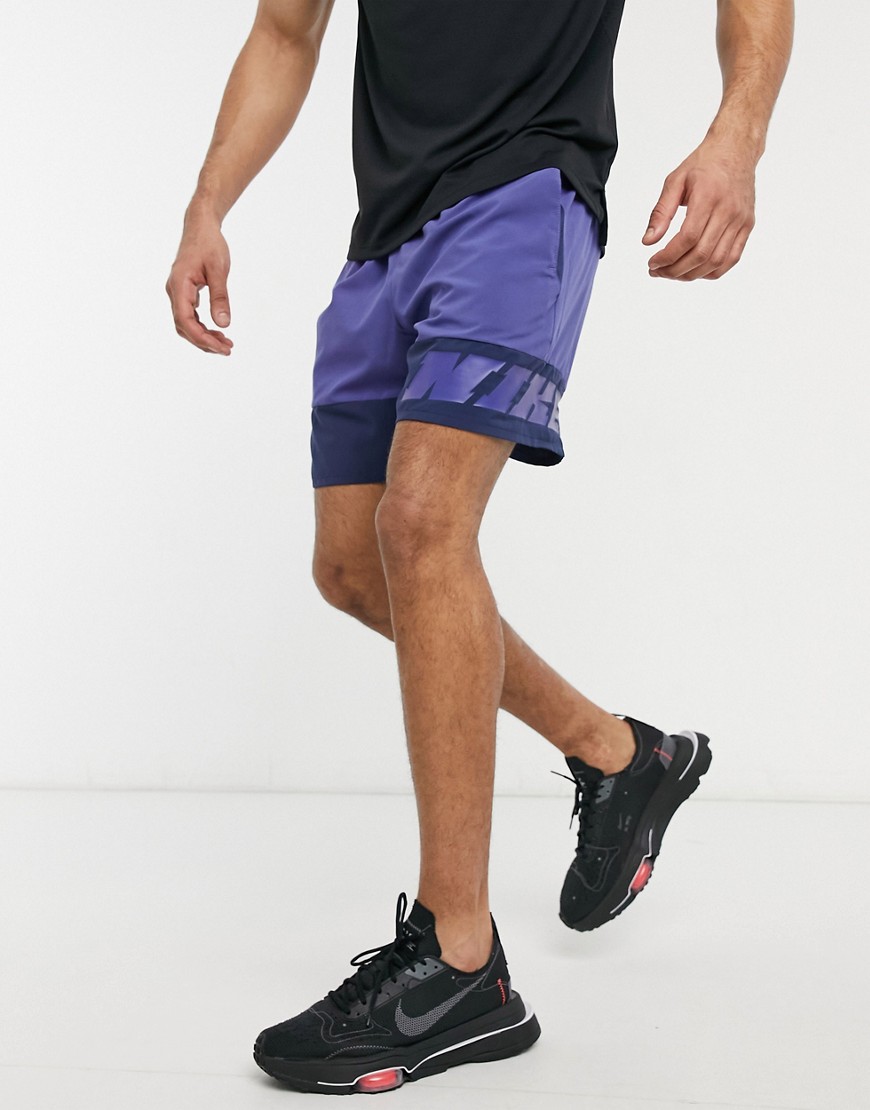 фото Фиолетовые шорты nike training sport clash-сиреневый