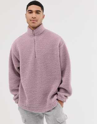 фото Фиолетовый плюшевый oversized-свитшот asos design