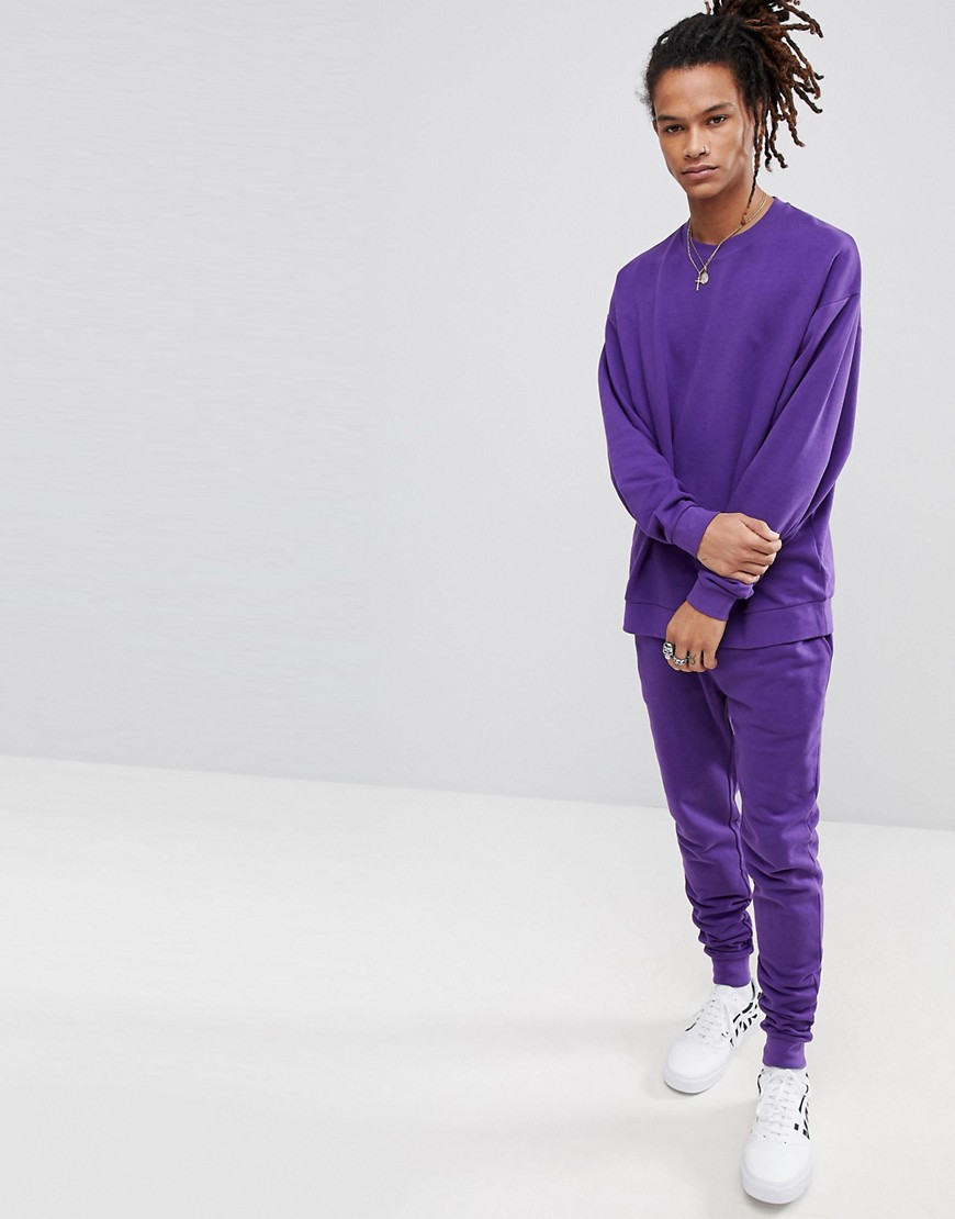 фото Фиолетовый спортивный костюм asos asos design