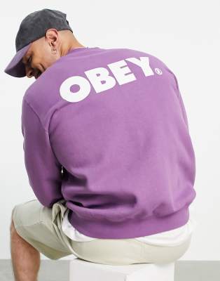 фото Фиолетовый свитшот obey bold-фиолетовый цвет