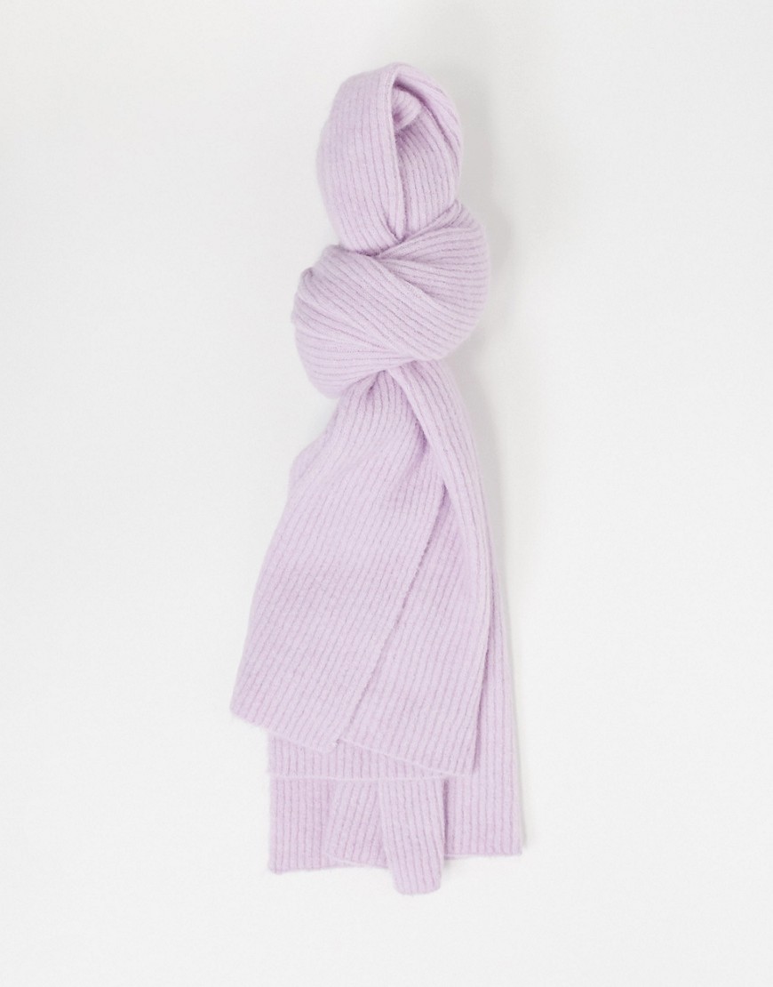фото Фиолетовый вязаный шарф selected femme