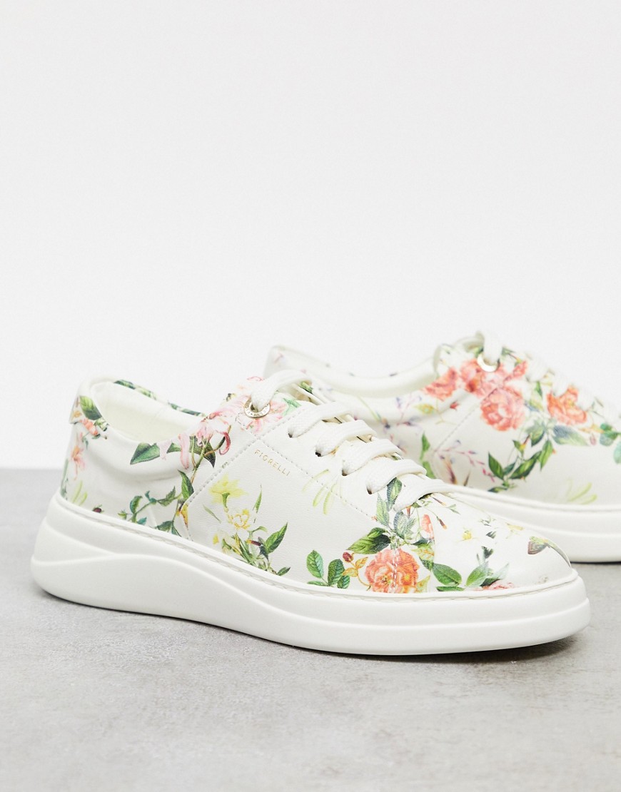 Fiorelli Anouk Lace Up Sneakers In Floral-multi