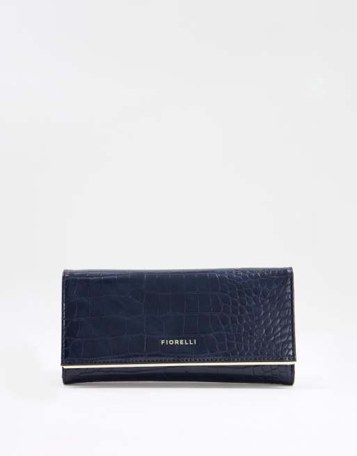 Fiorelli - Carmen - Portemonnee met krokodillenmotief in marineblauw