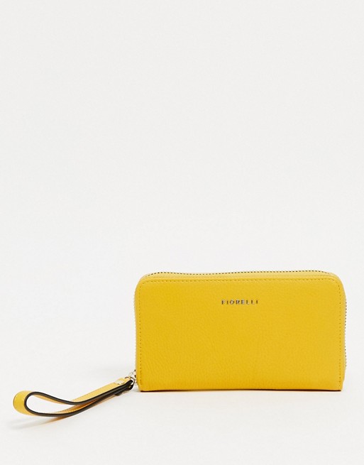 Fiorelli finley purse with wrist strap in yellow