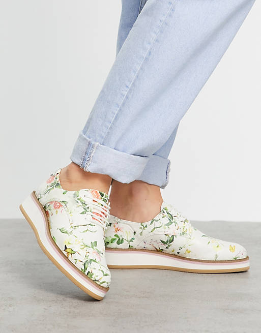 Fiorelli franca lace up shoes in floral