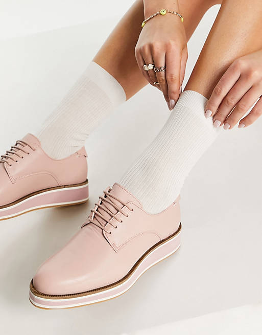 Fiorelli franca lace up shoes in pink
