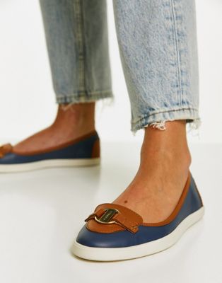 Fiorelli irma loafers in navy leather