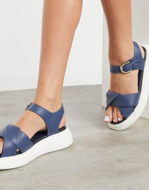 Navy chunky sandals sale