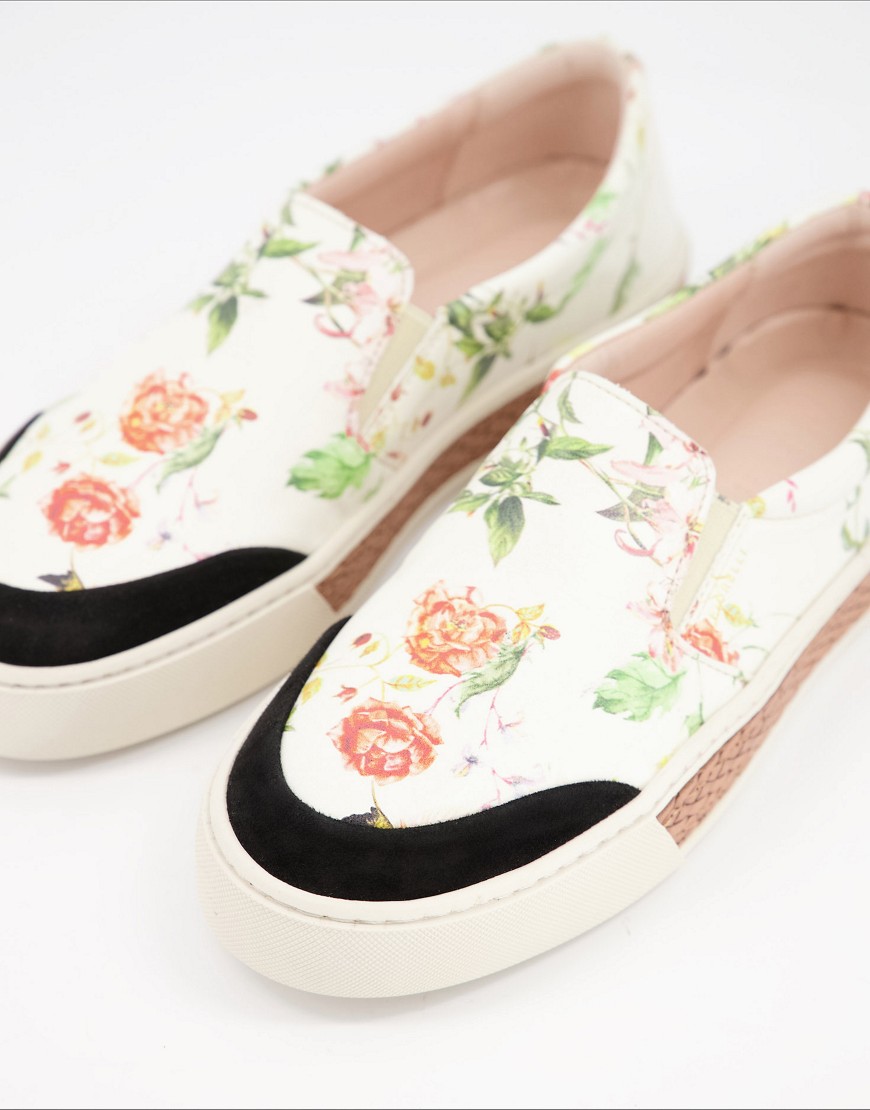 Fiorelli Vita Slip On Sneakers In Floral-multi