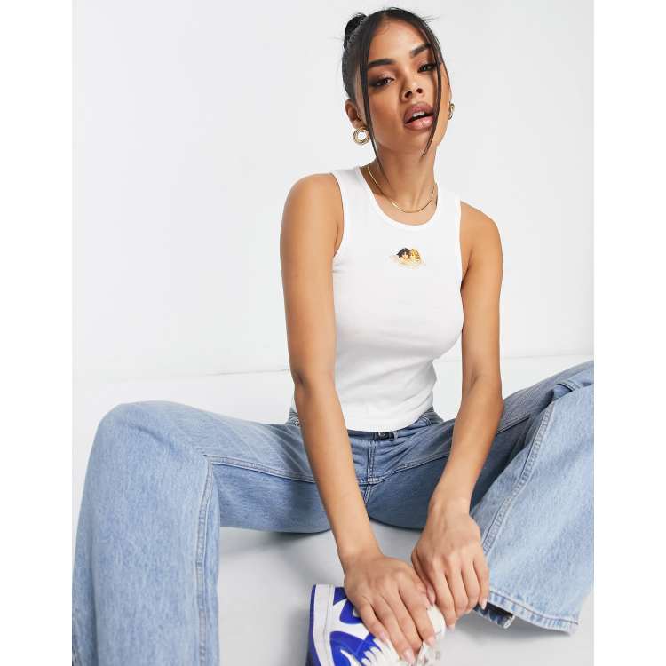 Fiorucci angel tank top in vintage white wash ASOS