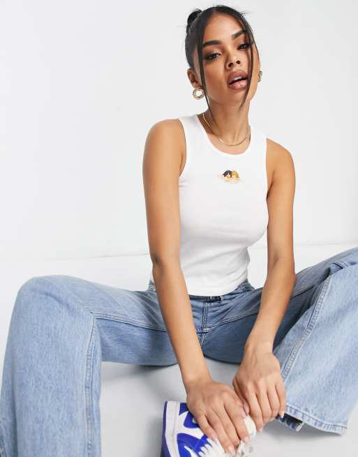 Fiorucci angel tank top in vintage white wash ASOS
