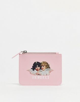 Fiorucci angels mini zip purse in pink