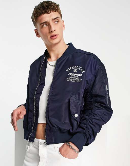 Fiorucci bomber jacket in navy | ASOS