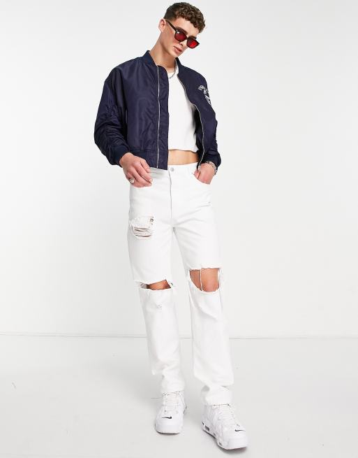 Fiorucci bomber jacket in navy, 4 of 4