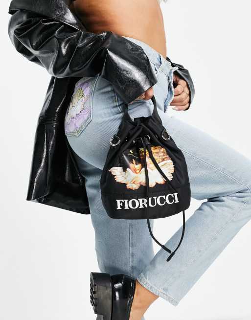 Fiorucci - Borsetta a tracolla con grafica di angelo