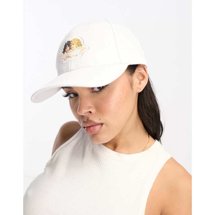 Fiorucci canvas cap in white with angel embroidered logo | ASOS