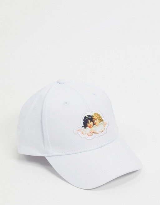 Fiorucci cap with angels patch in white