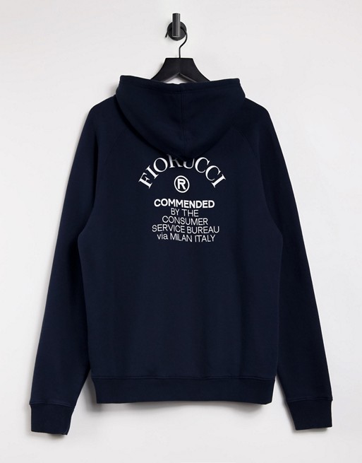 Fiorucci co-ord Commended logo hoodie in navy
