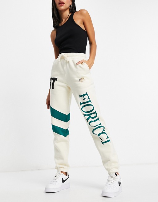 Fiorucci co-ord racing angels logo joggers in white