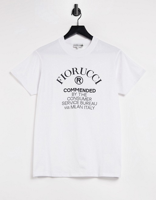 Fiorucci Commended logo t-shirt in white