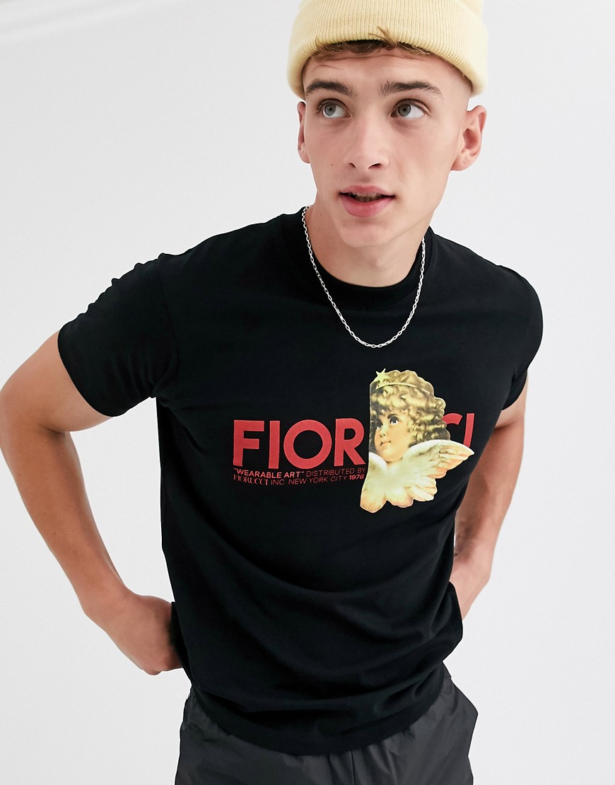 Fiorucci Fiorangels Logo T-shirt In Black