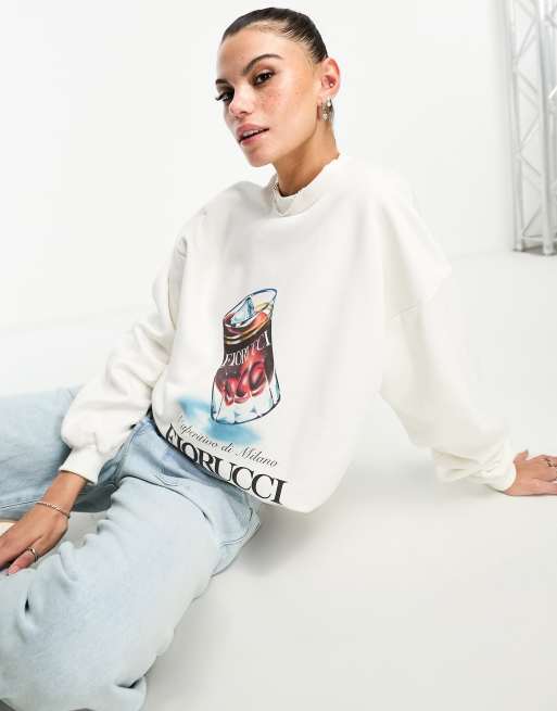Fiorucci graphic relaxed sweatshirt in white