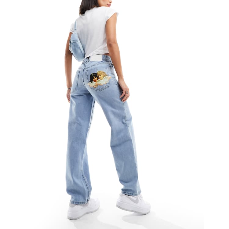 Fiorucci angel patch jeans sales