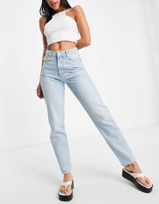 Fiorucci - Højtaljede jeans i vintage-vask med engel-logo, 4 af 4