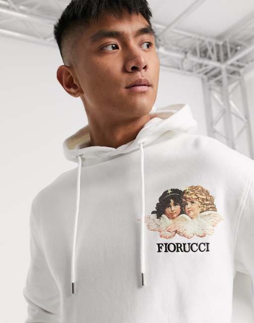 Fiorucci hoodie in white with small angels logo