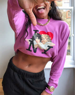 fiorucci pink sweatshirt