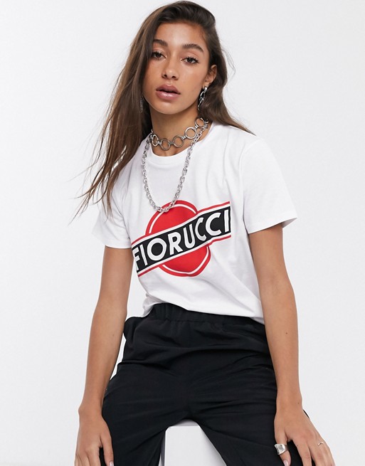 Fiorucci Martini logo t shirt in white